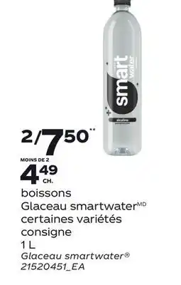 Provigo BOISSONS GLACEAU SMARTWATER, 1 L | Glaceau smartwater offer