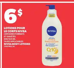 Provigo LOTIONS POUR LE CORPS NIVEA, 500/625 ML | NIVEA BODY LOTIONS offer