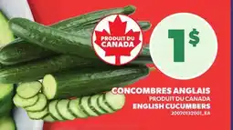 Provigo CONCOMBRES ANGLAIS | ENGLISH CUCUMBERS offer