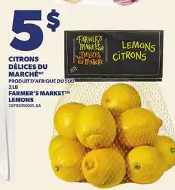 Provigo CITRONS DÉLICES DU MARCHÉ, 2 LB | FARMER'S MARKET LEMONS offer