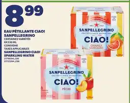 Provigo EAU PÉTILLANTE CIAO! SANPELLEGRINO, 6X330 ML | SANPELLEGRINO CIAO! SPARKLING WATER offer