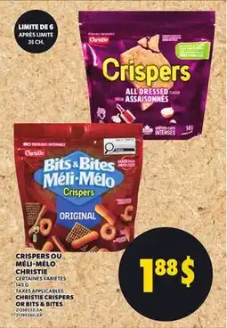 Provigo CRISPERS OU MÉLI-MÉLO CHRISTIE, 145 G | CHRISTIE CRISPERS OR BITS & BITES offer