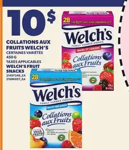 Provigo COLLATIONS AUX FRUITS WELCH'S, 450 G | WELCH'S FRUIT SNACKS offer