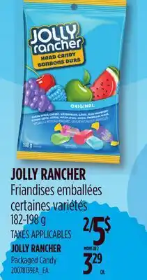 Provigo JOLLY RANCHER FRIANDISES EMBALLÉES, 182-198 G | JOLLY RANCHER PACKAGED CANDY offer