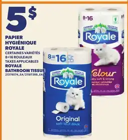 Provigo PAPIER HYGIÉNIQUE ROYALE, 8=16 ROULEAUX | ROYALE BATHROOM TISSUE offer