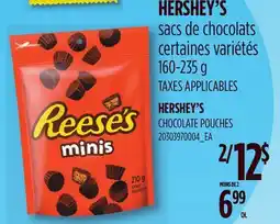 Provigo HERSHEY'S SACS DE CHOCOLATS, 160-235 G | HERSHEY'S CHOCOLATE POUCHES offer
