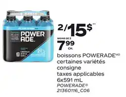 Provigo BOISSONS POWERADE, 6X591 ML | POWERADE offer