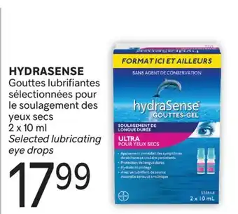 Brunet HYDRASENSE Gouttes lubrifiantes sélectionnées pour le soulagement des yeux secs offer