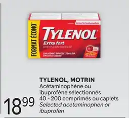 Brunet TYLENOL, MOTRIN Acétaminophène ou ibuprofène sélectionnés offer