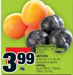 Super C prunes noires ou abricots | black plums or apricots offer