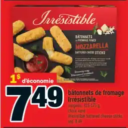 Super C bâtonnets de fromage Irrésistible | Irrésistible battered cheese sticks offer