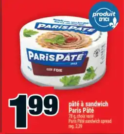 Super C pâté à sandwich ParisPâté | ParisPâté sandwich spread offer