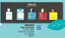 Jean Coutu VERSACE Mini fragrances Men 5-pc. gift set offer