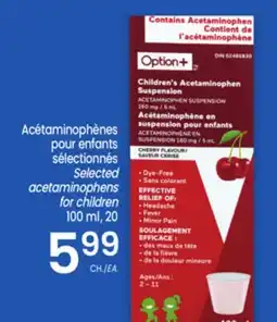 Uniprix Acétaminophènes pour enfants offer