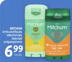 Uniprix MITCHUM Antisudorifiques sélectionnés Selected antiperspirants offer