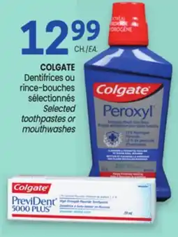 Uniprix COLGATE Dentifrices ou rince-bouches sélectionnés / Selected toothpastes or mouthwashes offer