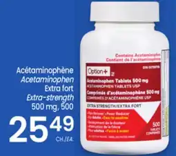 Uniprix Option+ Acétaminophène/Acetaminophen Extra fort/Extra-strength offer
