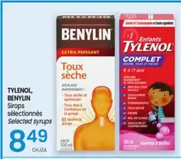 Uniprix TYLENOL, BENYLIN Sirops sélectionnés/Selected syrups offer