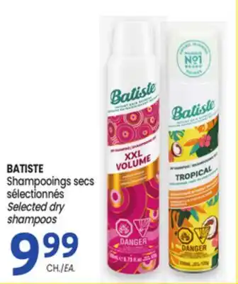 Uniprix BATISTE Shampooings secs sélectionnés offer