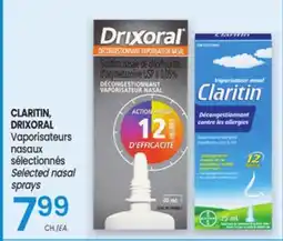Uniprix CLARITIN, DRIXORAL Vaporisateurs nasaux sélectionnés/Selected nasal sprays offer
