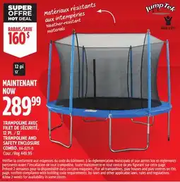 Canadian Tire JUMP TEK 12´ TRAMPOLINE AND SAFETY ENCLOSURE COMBO offer