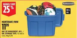 Canadian Tire 68L STORAGE TOTE offer