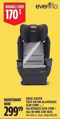 Canadian Tire ALL4STAGES SLIM CORE + ALL-IN-ONE CAR SEAT offer