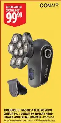 Canadian Tire CONAIR 9X ROTARY HEAD SHAVER AND FACIAL TRIMMER offer