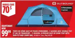 Canadian Tire 3-SEASON, 8-PERSON EASY-UP DOME TENT WITH RAIN FLY AND CARRY BAG offer