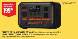 Canadian Tire BLUETTI 230WH CAPACITY/300W OUTPUT offer