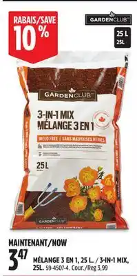 Canadian Tire Garden Club 3-IN-1 MIX offer