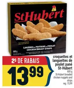 Marché Adonis croquettes et languettes de poulet pané St-Hubert | St-Hubert breaded chicken nuggets and strips offer