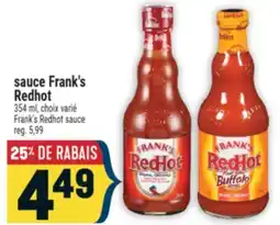 Marché Adonis sauce Frank's Redhot | Frank's Redhot sauce offer
