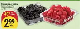 Marché Adonis framboises ou mûres | raspberries or blackberries offer