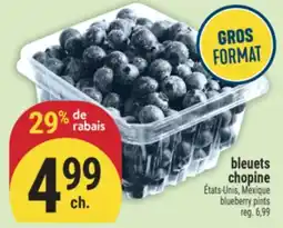 Marché Adonis bleuets chopine | blueberry pints offer