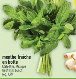 Marché Adonis menthe fraîche en botte | fresh mint bunch offer