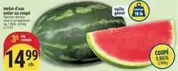 Marché Adonis MELON D'EAU ENTIER OU COUPÉ | WHOLE OR CUT WATERMELON offer