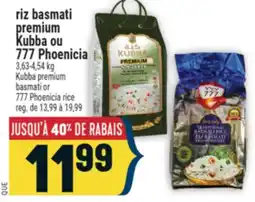Marché Adonis riz basmati premium Kubba ou 777 Phoenicia | Kubba premium basmati or 777 Phoenicia rice offer