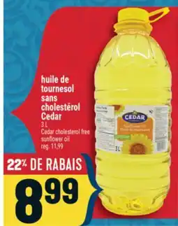 Marché Adonis huile de tournesol sans cholestérol Cedar | Cedar cholesterol free sunflower oil offer