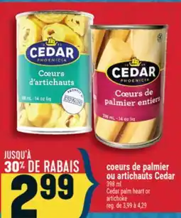 Marché Adonis coeurs de palmier ou artichauts Cedar | Cedar palm heart or artichoke offer