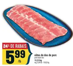 Marché Adonis côtes de dos de porc | pork back ribs offer