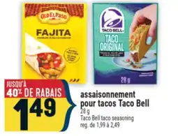 Marché Adonis assaisonnement pour tacos Taco Bell | Taco Bell taco seasoning offer