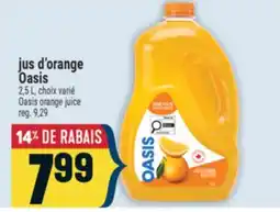 Marché Adonis jus d'orange Oasis | Oasis orange juice offer