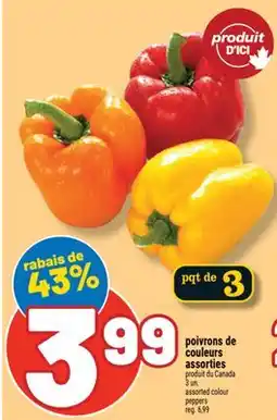 Marché Richelieu POIVRONS DE COULEURS ASSORTIES | ASSORTED COLOUR PEPPERS offer