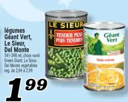 Marché Richelieu LÉGUMES GÉANT VERT, LE SIEUR, DEL MONTE | GREEN GIANT, LE SIEUR, DEL MONTE VEGETABLES offer