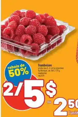 Marché Richelieu FRAMBOISES | RASPBERRIES offer