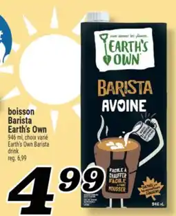 Marché Richelieu BOISSON BARISTA EARTH'S OWN | EARTH'S OWN BARISTA DRINK offer