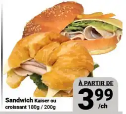 Pasquier Sandwich Kaiser ou croissant offer