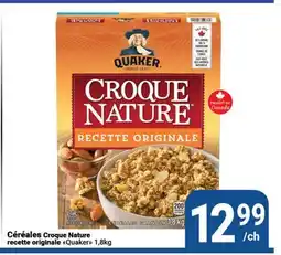 Pasquier Céréales Croque Nature recette originale Quaker offer