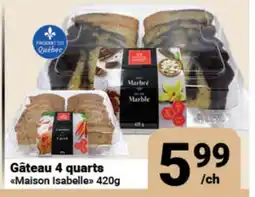 Pasquier Gâteau 4 quarts Maison Isabelle offer